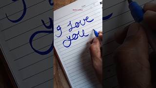 Writing I Love You ♥️♥️ with Brush Pen #youtubeshorts #brushpencalligraphy #ily #satisfying #love