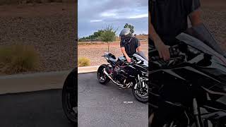 My friend bike vs my bike 🥵🤧😆😏#youtubeshorts #viralvideo #shortsvideo #h2r #ninjah2r