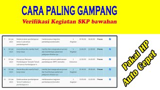 Cara Paling gampang Verifikasi Kegiatan harian bawahan pakai HP