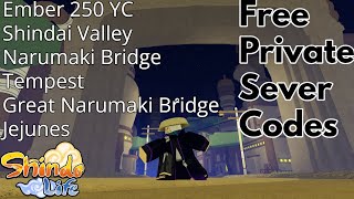 Free Private Server Codes in Shindo Life [Description] (Jejunes, New Ember, Tempest, Shindai Valley)