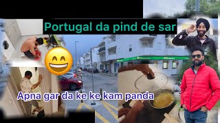 Portugal da gara vich roti kida bande ha,🇵🇹Portugal da pinda da vich ke ke hunda dhako is video ma