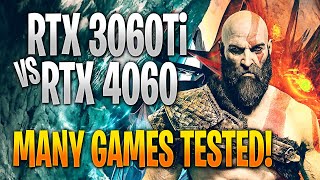 Nvidia RTX 3060 Ti vs RTX 4060 | Game Benchmark Tests and Gameplay