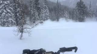 Epic snow and deep powder turns in Priiskovy, Russia