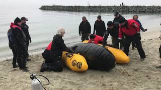 Wild Ocean Whale Society holds marine mammal stranding refloatation training in Powell River