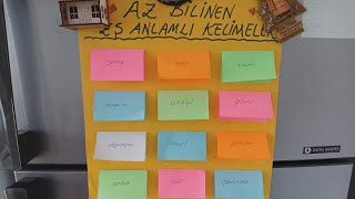 🖍️AZ BİLİNEN EŞ ANLAMLI KELİMELER🖍️#keşfet#diy#kitap#booktok#esanlam#zitanlam#yks#materyal#ders