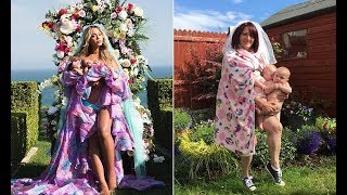 Flawless! Irish mother of twins hilariously replicates Beyonce's baby