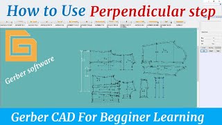 How to use the Perpendicular option Gerber CAD software, for Beginner Bangla Tutorial