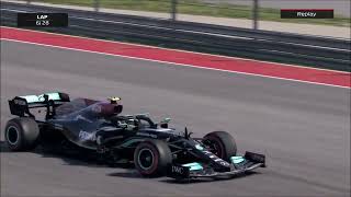 F1 2021 USA COTA Mercedes W12 overtake on Charles Leclerc and FAIL