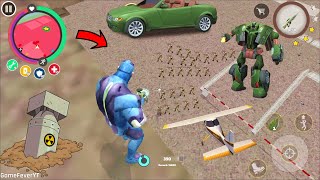 Rope Hero Vice Town (Rope Hero on Army Base Roof) Rope Hero Use 4x scope Sniper Rifle - Gameplay HD