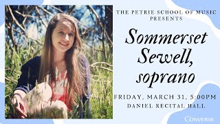 Graduate Recital: Sommerset Sewell, soprano