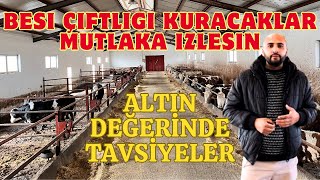 BESİ ÇİFTLİĞİ KURACAKLARA ALTIN DEĞERİNDE TAVSİLER.