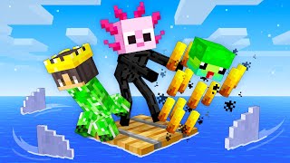 Minecraft But We're MOBS on ONE RAFT!