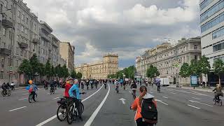 Велопарад. Москва. Садовое кольцо.