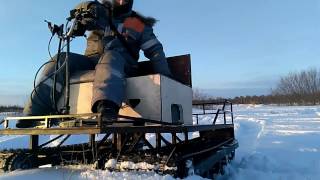 Испытания поворота на вариаторах по неглубокому снегу 26 11 2016