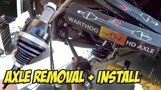 Rear CV Drive Axle - Detailed Removal + Replacement - Polaris RZR XP Turbo - SXS/UTV Install Vlog005