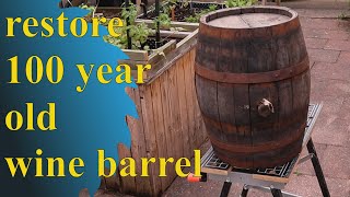 100 year old wine barrel restauration - modification.