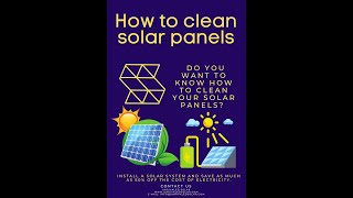 How to clean solar panels |  Do you want to know how to clean your solar panels?