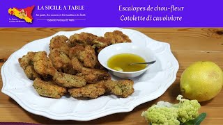 Escalopes de chou fleur - Cotolette di cavolviore