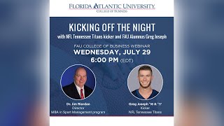 Kicking Off the Night with NFL Tennessee Titans' Kicker and FAU Alum, Greg Joseph