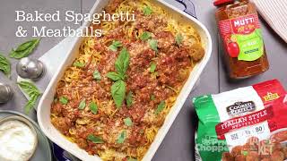 Baked Spaghetti and Meatballs