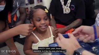 ''Your daddy is rich'' Davido tells his second daughter, Amanda, as he takes her Diamond shopping