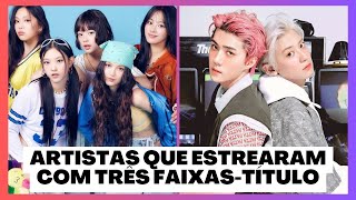 Artistas que estrearam com três faixas-título