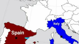 Italy Vs Spain Scenario: Map Animation