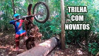 Trilha de moto com novatos 2019. Muitos tombos e diversão! KTM 350 EXC 6days