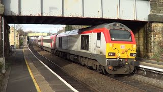 67017 at Chirk station on 10th February 2023