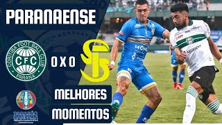 🚨 Coritiba 0 x 0 São Joseense | Melhores Momentos | futebol | Paranaense 2023 🚨