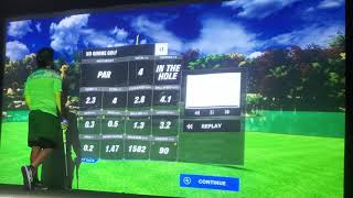 Virtual Hole in One?!  Virtual Course Vlog 1. Top of the Rock Par 3 Course on Full Swing simulator.