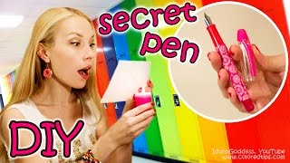 DIY Invisible Ink Pen For Secret Messages - Back To School DIY Supplies