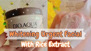 Bio Aqua professional Whitening Urgent facial|Rice Extract|Glow in 15 mints