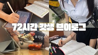 K-고3의 72시간 갓생(을 가장한 먹방)브이로그📚 | 공부자극•꿀팁•타임랩스•피자•불닭•마라탕•잔치국수•피씨방•다이어리•루미큐브•수행준비•19살•05년생•VLOG