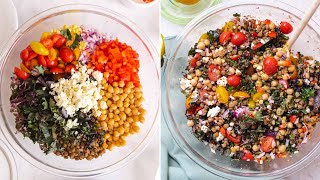 Easy Lentil Salad | great for meal prep & lunch!