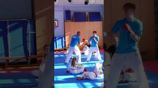 Kumite exercise with Sensei Jacek Lipinski kumite and student Jakub