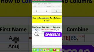 Concatenate Excel Formula  #excel #microsoft365 #exceltips