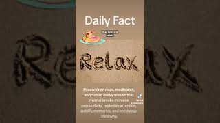 Relaxation and the mind #relaxing #mindset #facts