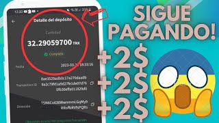 🔥¡+2$ SIN INVERTIR! ¡PAGANDO! APP PARA GANAR DINERO USDT TRX CRIPTOMONEDAS + COMPROBANTE DE PAGO!😱