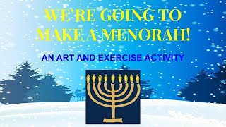 Menorah Art and Exercise Elementary School Brain Break PE/Warmup Activity and Game