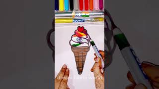 🍦🧡🇮🇳Easy independence day special drawing|happy independence day|indian flag drawing#indianflag