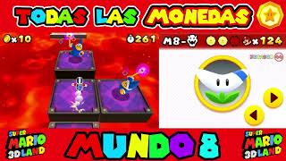 Super Mario 3D Land Mundo 8 TODAS LAS MONEDAS ESTRELLAS