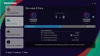 PES 2021-JOGANDO A FINAL DO MATCHDAY - XBOX ONE  -TOP 8 DO RANKING