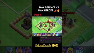 ALL MAX DEFENCE VS MAX HEROES 💥🔥// PART 1 //#coc #gaming #games @Pandey_2006