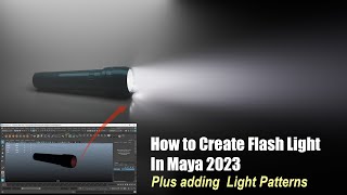 How to Make Flash Light Effect in Maya | With Light Pattern and Fog Effect