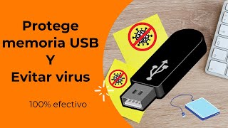 COMO PROTEGER UNA MEMORIA USB DE VIRUS ✅ 🔐 Sin programas