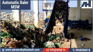 MSW Baling Machine - Automatic Baler for Municipal Solid Waste, Garbage Waste Processing & Bundling