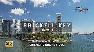 Brickell Key Island and the Mandarin Oriental Guest-Only Beach - [4k Miami Cinematic Drone Video]