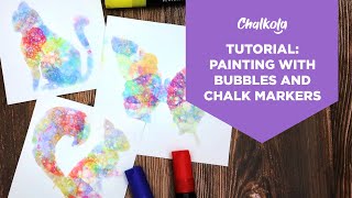 How To Paint With Bubbles And Chalk Markers