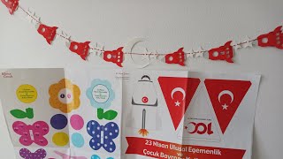 🇹🇷 23 NİSAN SÜSLEMESİ YAPILIŞI🇹🇷#dilimizinzenginlikleri#çocuk#23nisan#ideas#diy#keşfet#meraklıminik